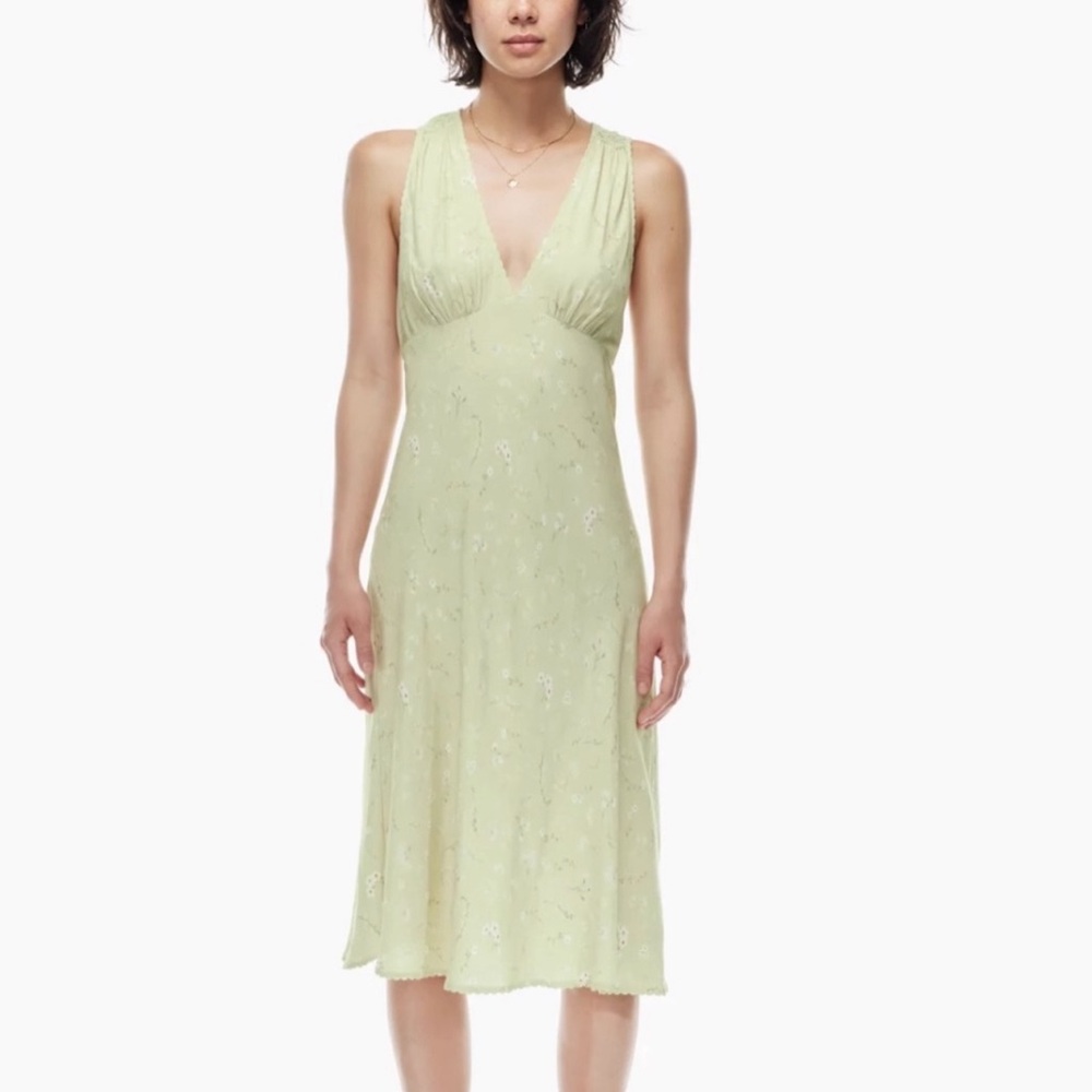 Aritzia Wilfred Orchestra Dress in Sage Floral